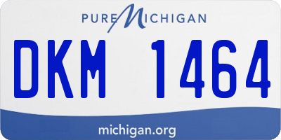 MI license plate DKM1464