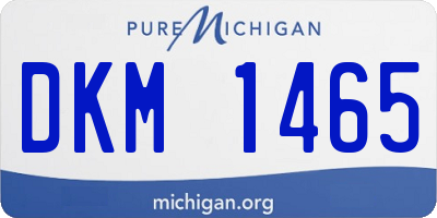 MI license plate DKM1465