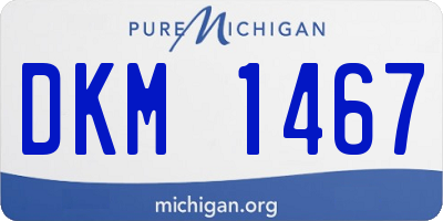 MI license plate DKM1467