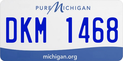 MI license plate DKM1468