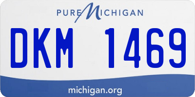 MI license plate DKM1469