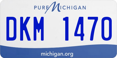 MI license plate DKM1470