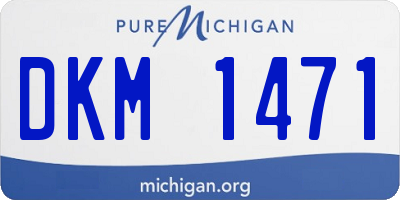 MI license plate DKM1471