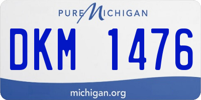 MI license plate DKM1476