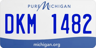MI license plate DKM1482