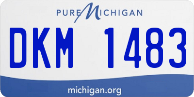 MI license plate DKM1483