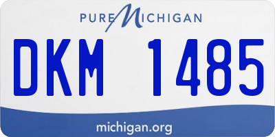 MI license plate DKM1485