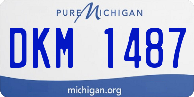 MI license plate DKM1487