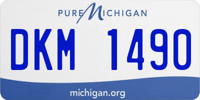 MI license plate DKM1490