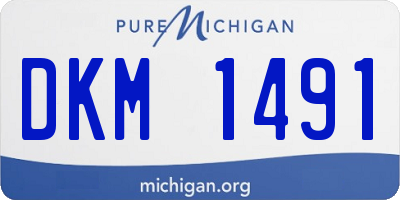 MI license plate DKM1491
