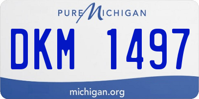 MI license plate DKM1497