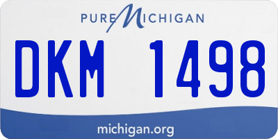 MI license plate DKM1498