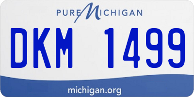 MI license plate DKM1499