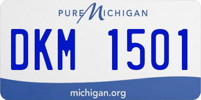 MI license plate DKM1501