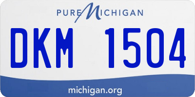 MI license plate DKM1504