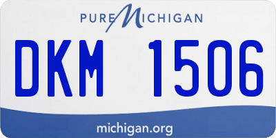MI license plate DKM1506
