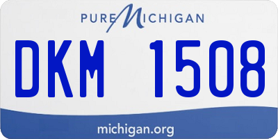 MI license plate DKM1508