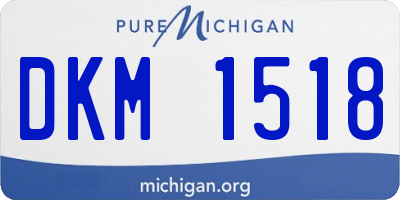 MI license plate DKM1518