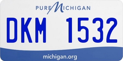 MI license plate DKM1532