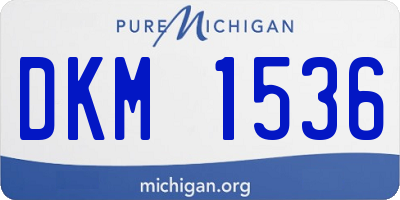 MI license plate DKM1536