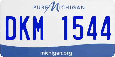 MI license plate DKM1544