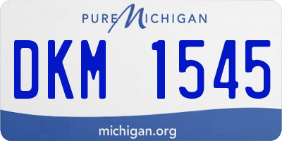 MI license plate DKM1545