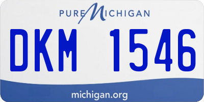 MI license plate DKM1546