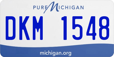 MI license plate DKM1548