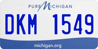 MI license plate DKM1549