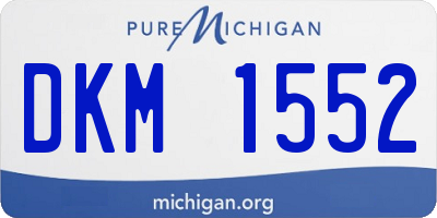 MI license plate DKM1552