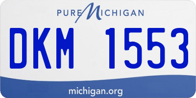 MI license plate DKM1553