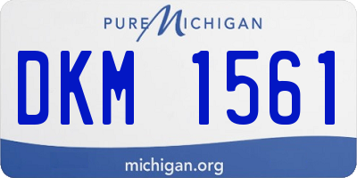 MI license plate DKM1561