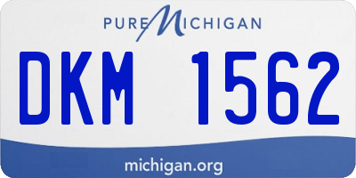 MI license plate DKM1562