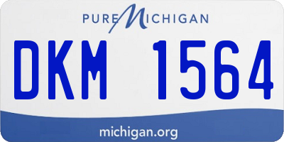 MI license plate DKM1564