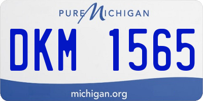 MI license plate DKM1565