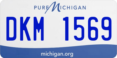 MI license plate DKM1569