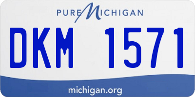 MI license plate DKM1571