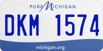 MI license plate DKM1574