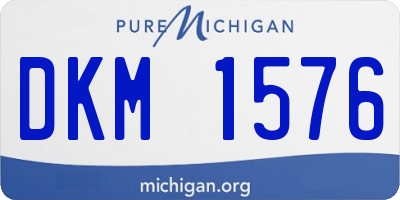 MI license plate DKM1576