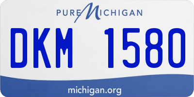 MI license plate DKM1580