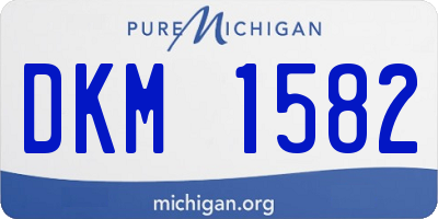 MI license plate DKM1582