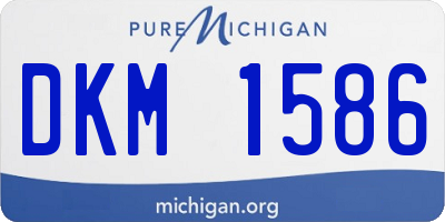 MI license plate DKM1586