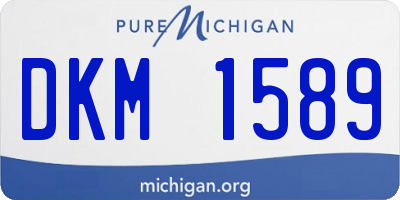 MI license plate DKM1589