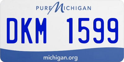 MI license plate DKM1599