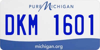 MI license plate DKM1601