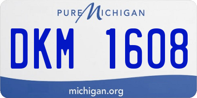 MI license plate DKM1608
