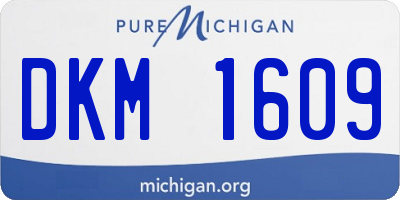 MI license plate DKM1609
