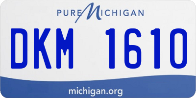 MI license plate DKM1610