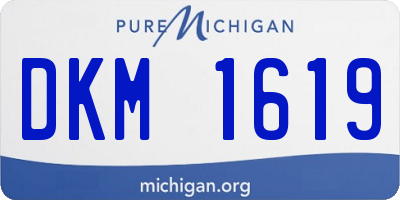 MI license plate DKM1619