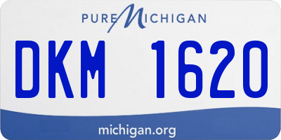 MI license plate DKM1620